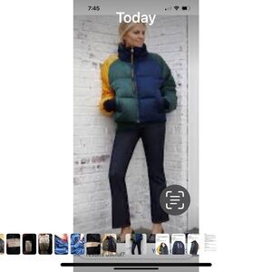 Tory Burch Navy Reversible Down Jacket